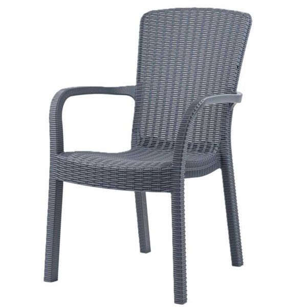 sillon aruba apilable polipropileno gris