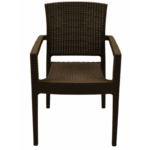 sillon larry apilable polipropileno marron chocolate