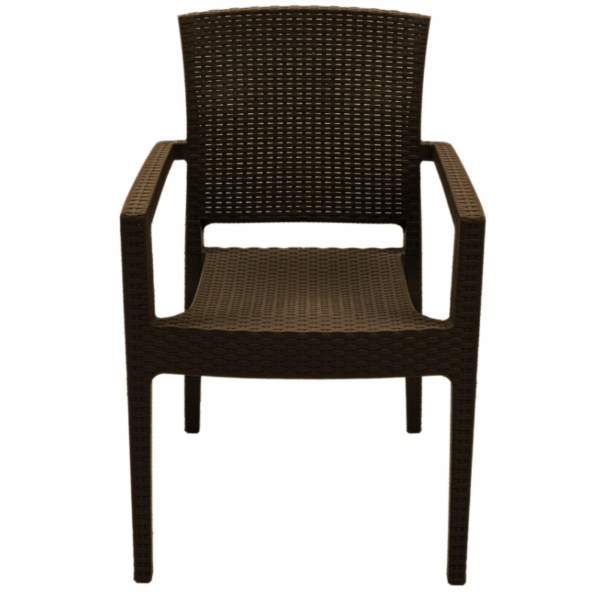 sillon larry apilable polipropileno marron chocolate