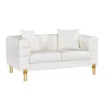 sofa larios 2 plazas tapizado similpiel blanca