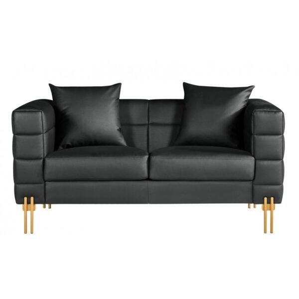 sofa larios 2 plazas tapizado similpiel negra