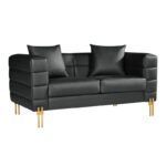 sofa larios 2 plazas tapizado similpiel negra.jpg REF. 252.SLAR2SNE