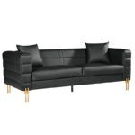sofa larios 3 plazas tapizado similpiel negra
