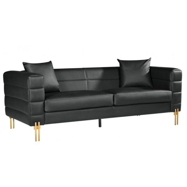 sofa larios 3 plazas tapizado similpiel negra sofa larios 3 plazas tapizado similpiel negra