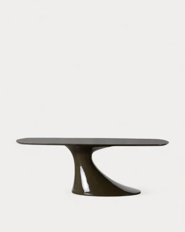 mesa de comedor rectangular de madera y fibra de vidrio 220x100 cm cool flawas