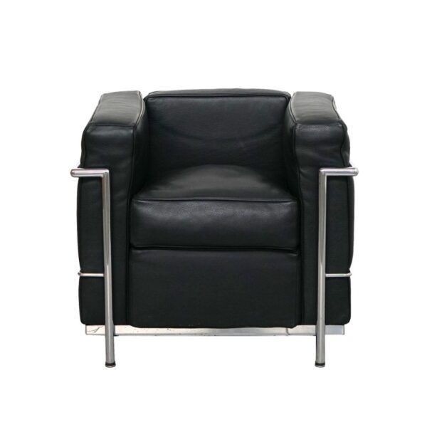 sillon individual piel negra lecor de kunna