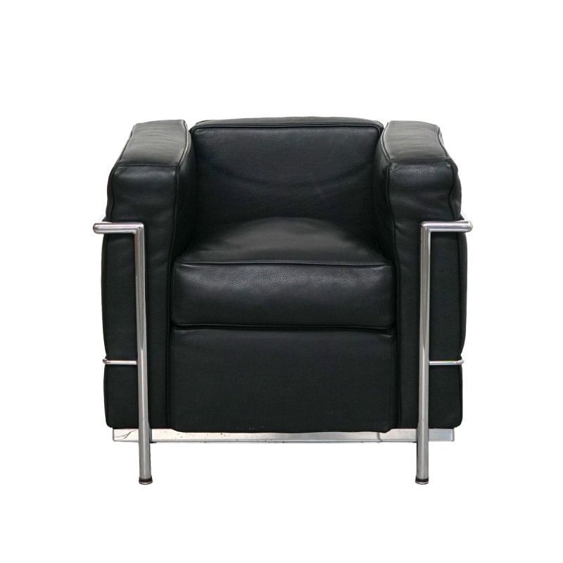 sillon individual piel negra lecor de kunna