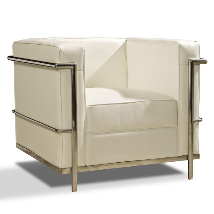 sillon le corbusier LC2 blanco