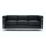 sofa 3 plazas leco 180 x 70 cuero negro acero (1)