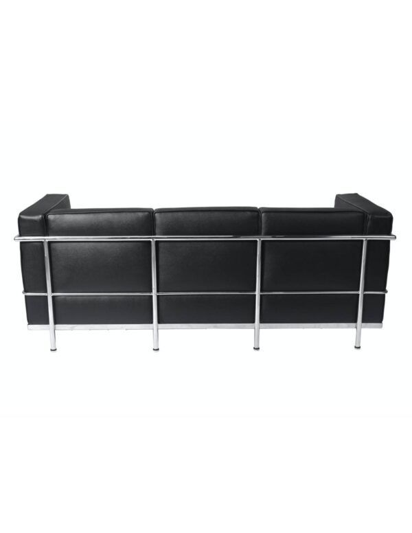 sofa 3 plazas leco 180 x 70 cuero negro acero (2)