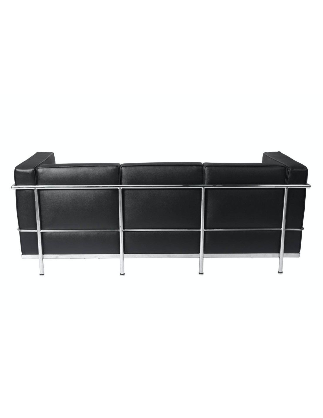 sofa 3 plazas leco 180 x 70 cuero negro acero (2)