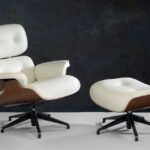 21785 SILLON GIRATORIO TAPIZADO EN PIEL NEGRA MARRON O BLANCA CON ESTRUCTURA DE MADERA DE ALTA CALIDAD T 044