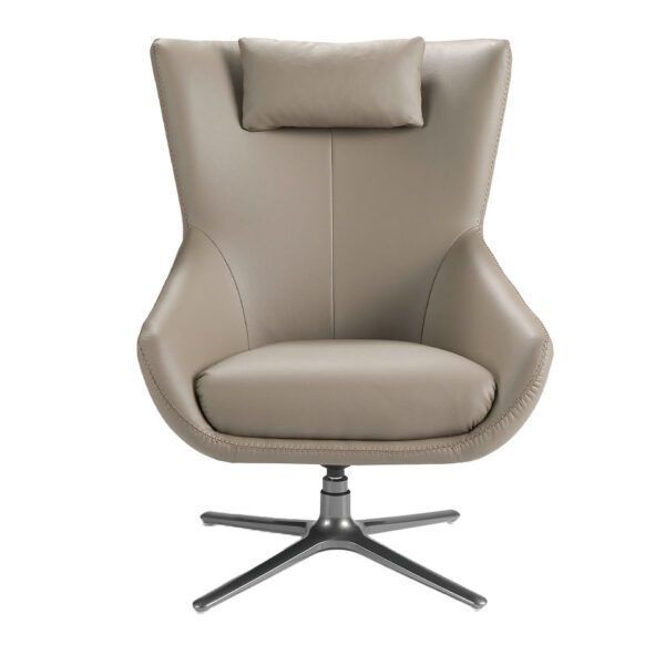 5044 sillon giratorio polipiel vison acero armchair angel cerda 2