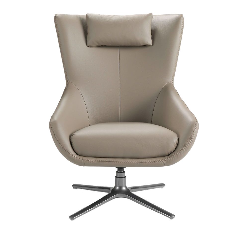 5044 sillon giratorio polipiel vison acero armchair angel cerda 2