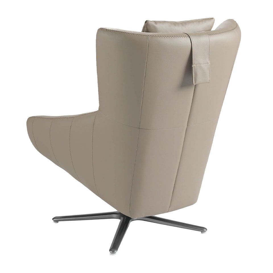 5044 sillon giratorio polipiel vison acero armchair angel cerda 3