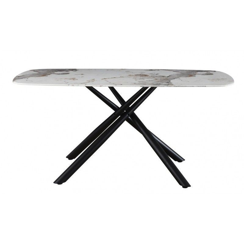 mesa jazz metal negro tapa de cristal templado 160x90 cms (1)