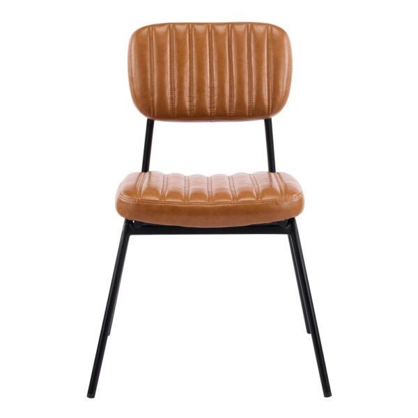 silla nuremberg metal similpiel marron (1)