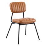 silla nuremberg metal similpiel marron