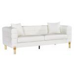 sofa larios 3 plazas tapizado similpiel blanca