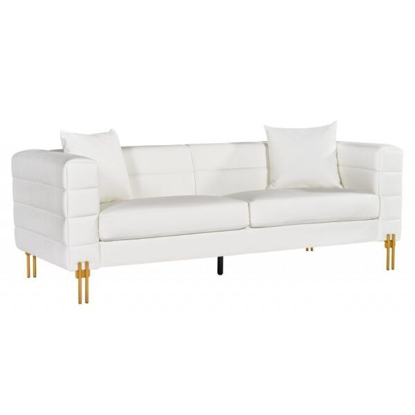 sofa larios 3 plazas tapizado similpiel blanca