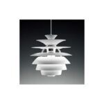 lampara cygny aluminio blanca 40 cms de diametro