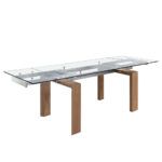 1007 mesa comedor cristal nogal dining table angel cerda 1007 1