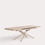mesa extensible rectangular de comedor de aluminio 180 240x90 cm kelsey