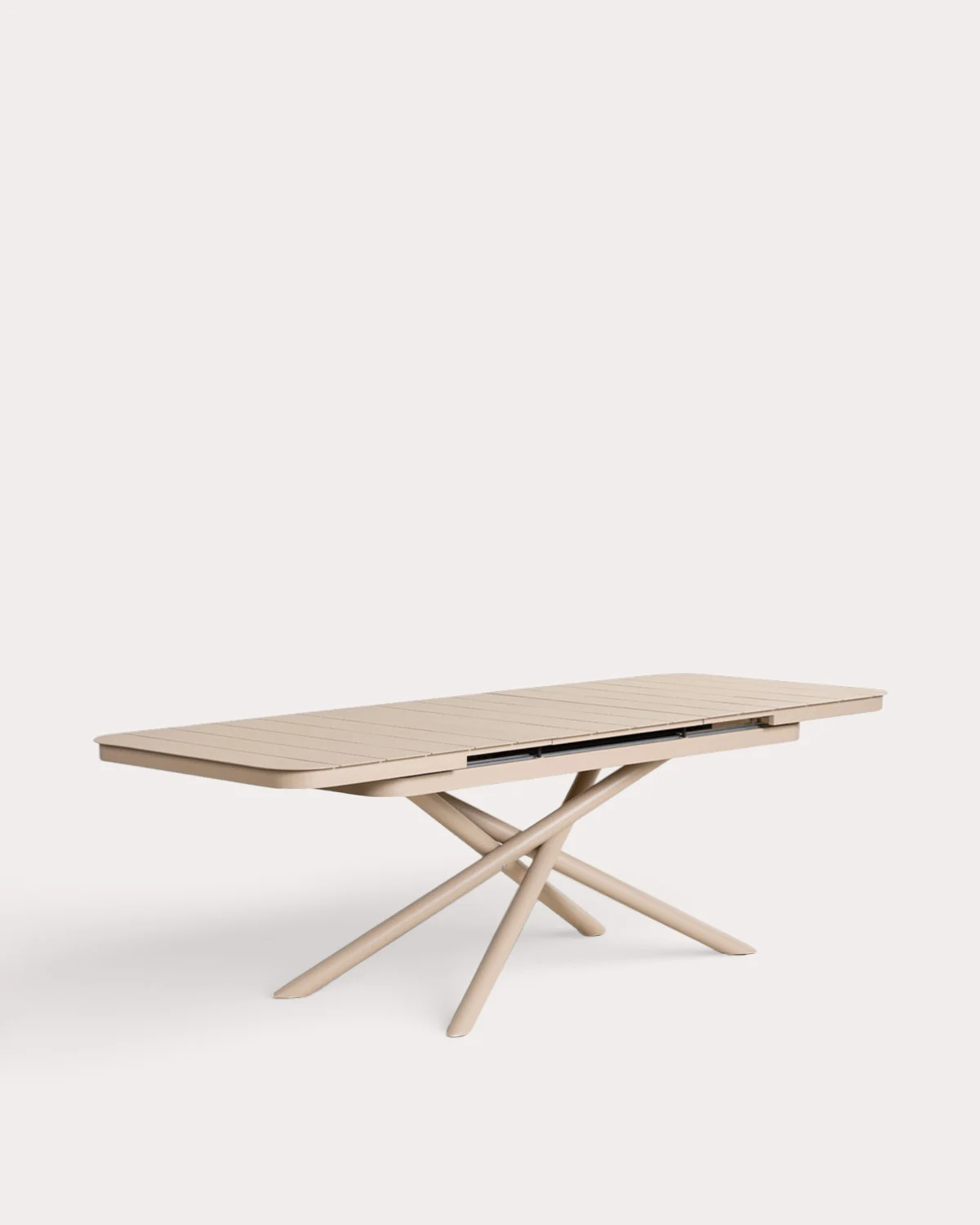 mesa extensible rectangular de comedor de aluminio 180 240x90 cm kelsey