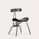 pack 4 sillas de comedor de polipiel y madera brunela