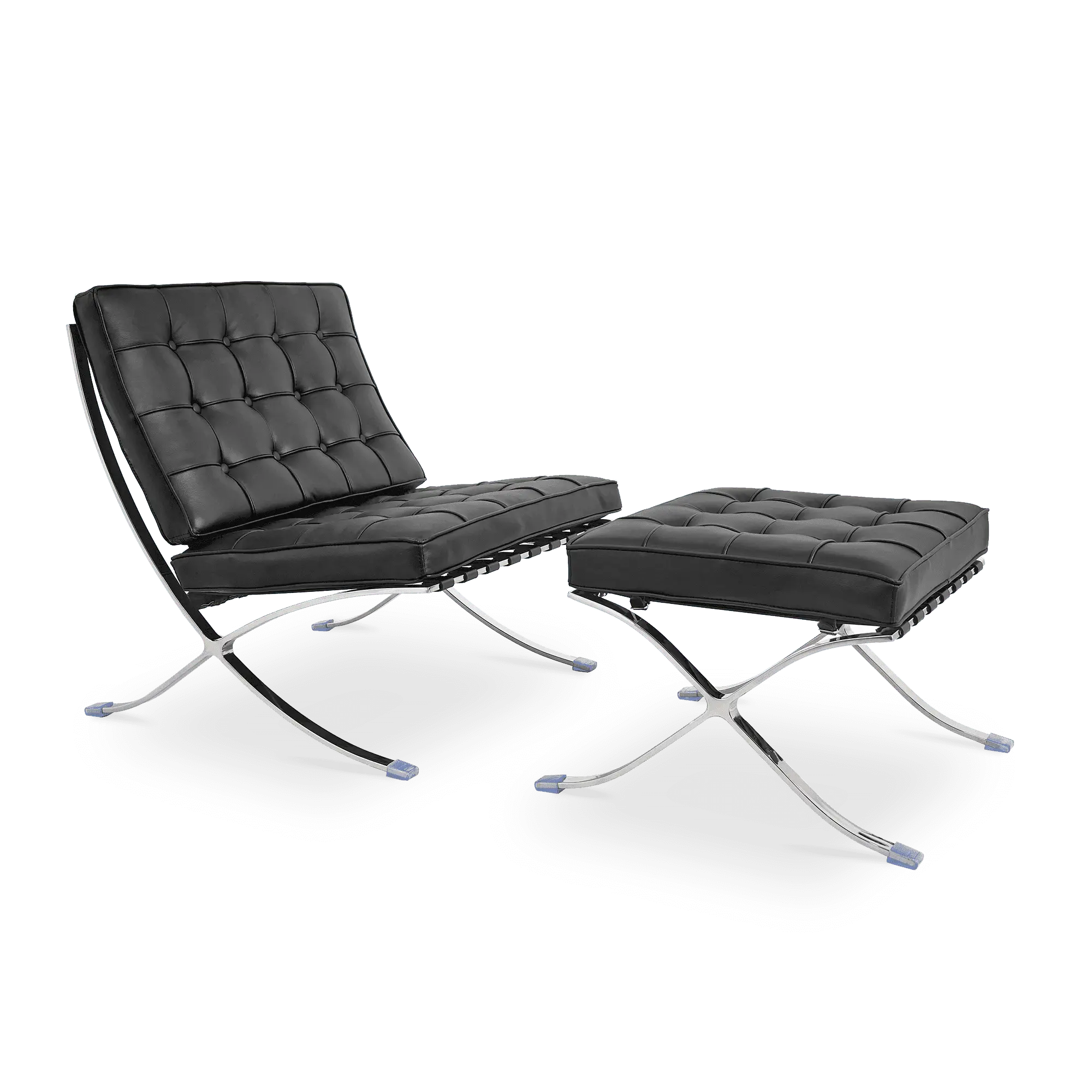 silla barcelona piel con ottoman negro 1 2048x2048