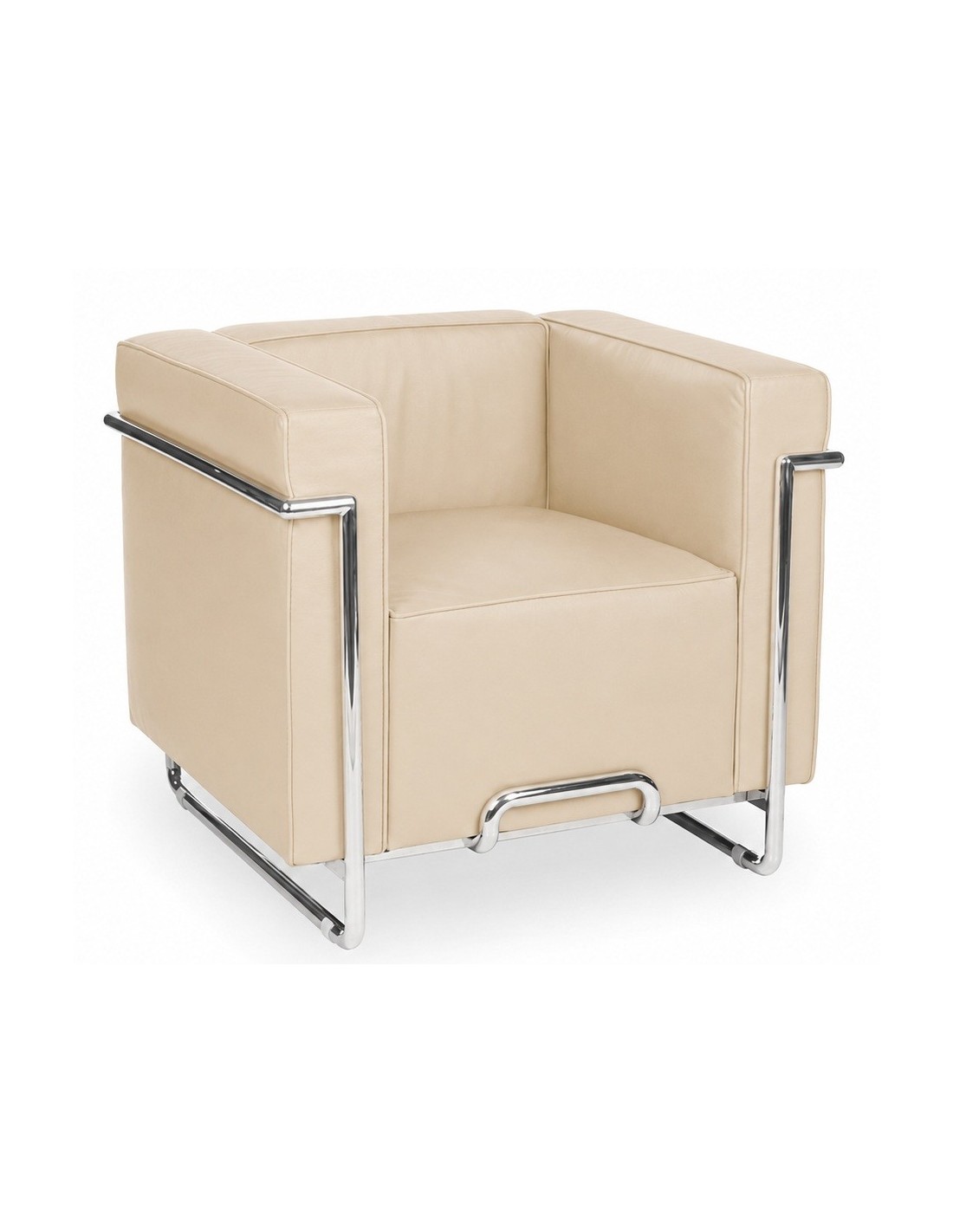 sillon venetto acero inoxidable similpiel beige