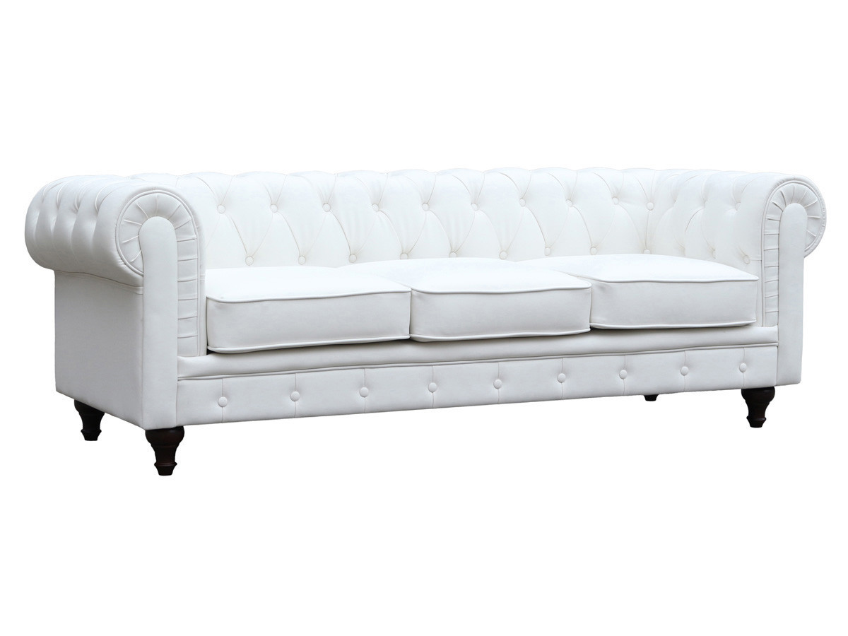 sofa chesterfield aliza 3 plazas blanco
