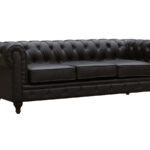 sofa chesterfield aliza 3 plazas marron
