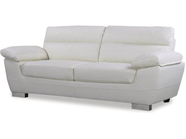 sofa cuero reconstituido pvc dallas 3 plazas blanco