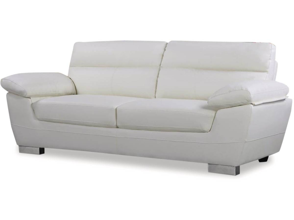 sofa cuero reconstituido pvc dallas 3 plazas blanco