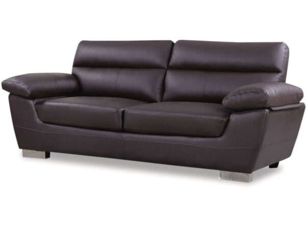 sofa cuero reconstituido pvc dallas 3 plazas chocolate