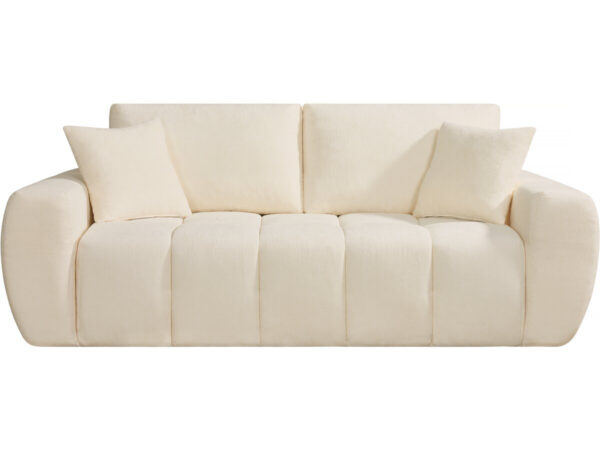 sofa recto leonie en tejido burbuja 3 plazas beige