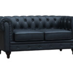 sofa chesterfield aliza 2 plazas negro
